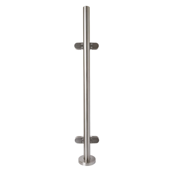 304 Stainless Steel Glass Balustrade Mid Post 48.3mm x 2.0mm With Post Cap