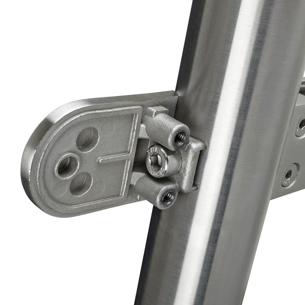 304 Stainless Steel Glass Balustrade Mid Post 48.3mm x 2.0mm With Post Cap