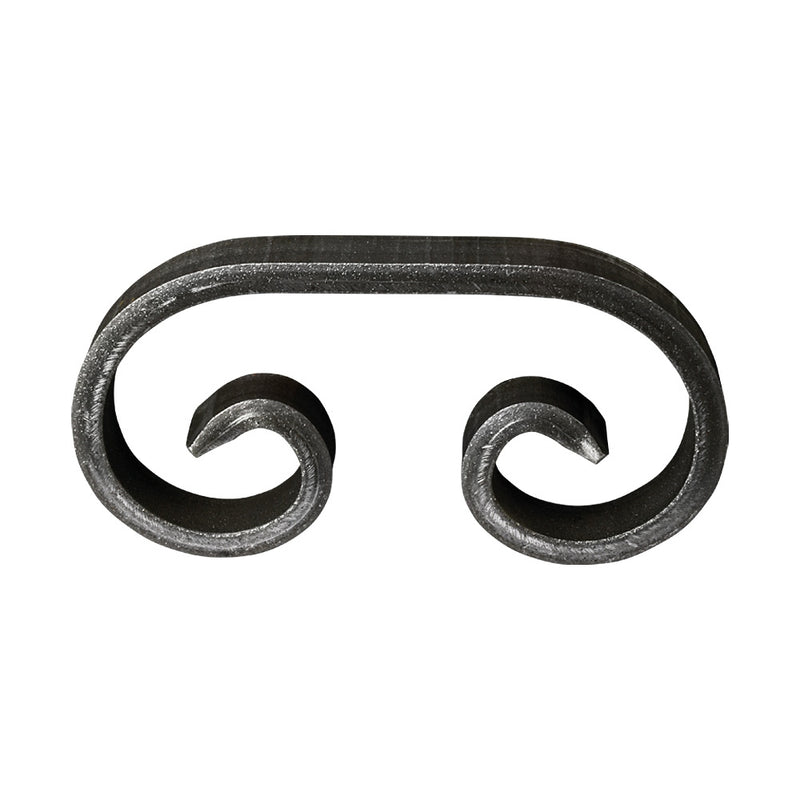 SC12 C Scroll 60 x 115mm 12x6mm Plain Flat Bar