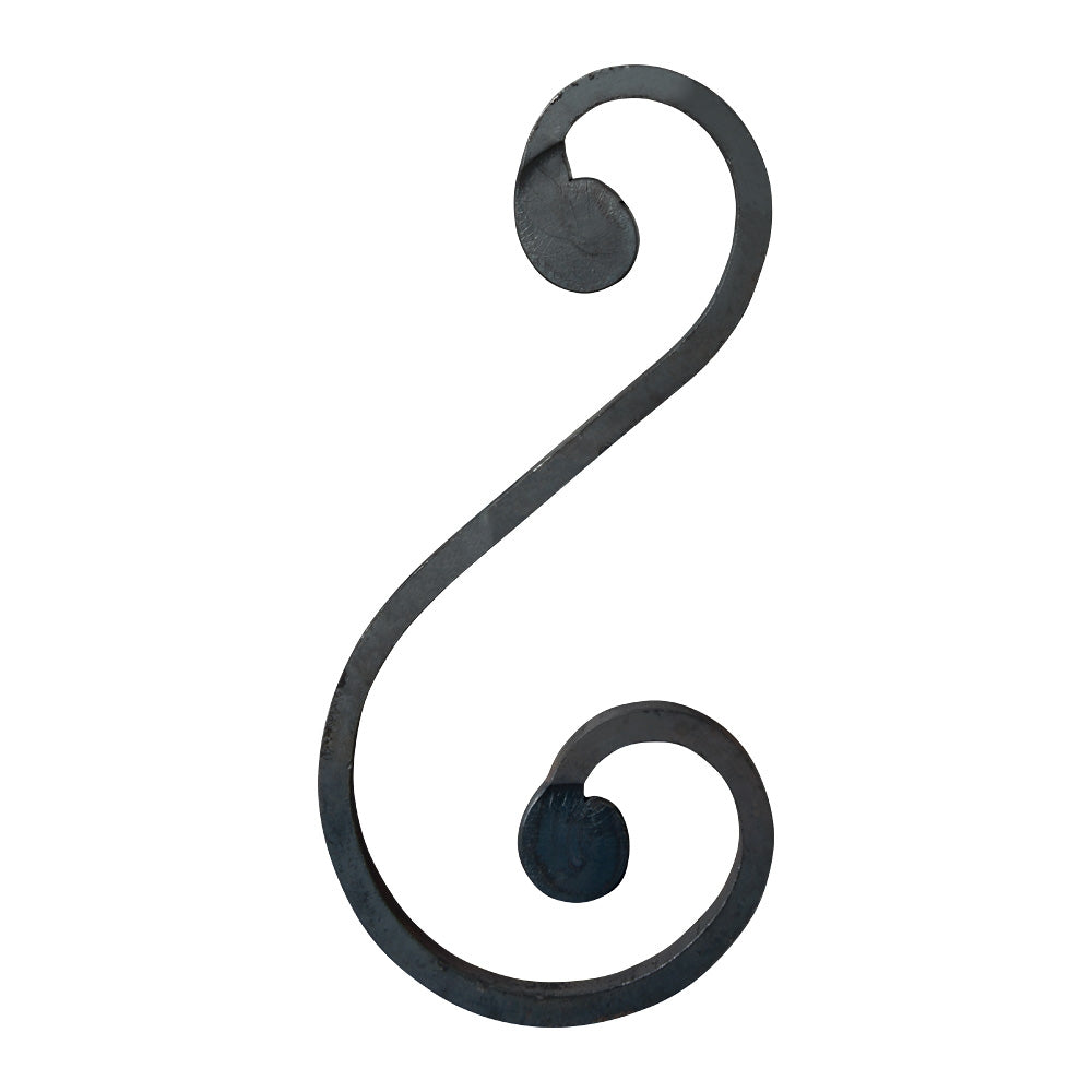 SC2 S Scroll 110 x 230mm 8x8mm Square Bar