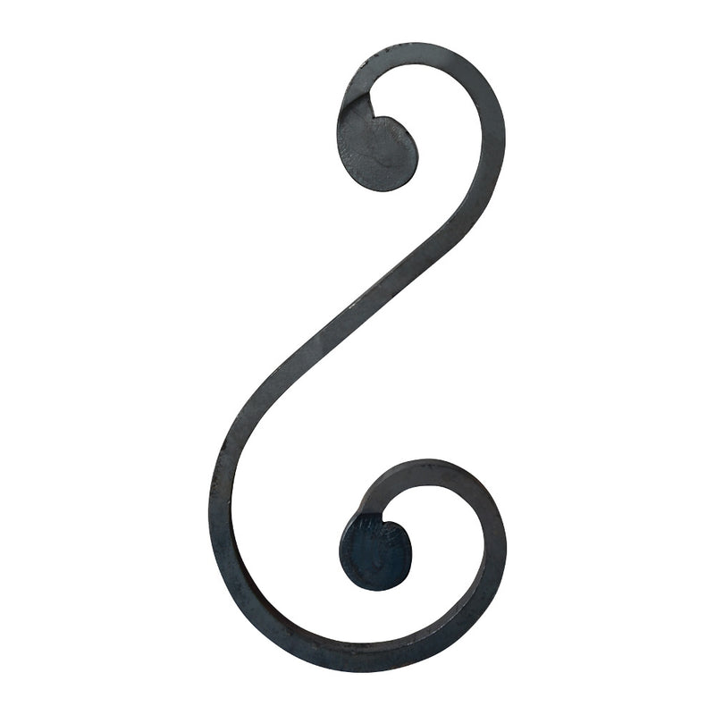 SC2 S Scroll 110 x 230mm 8x8mm Square Bar
