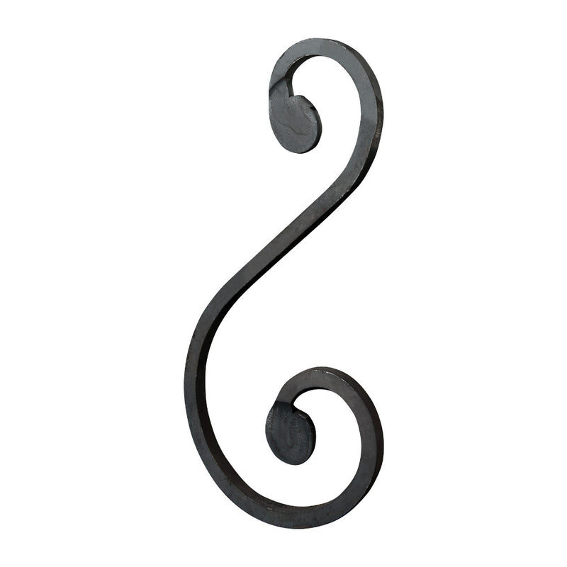 SC2 S Scroll 110 x 230mm 8x8mm Square Bar