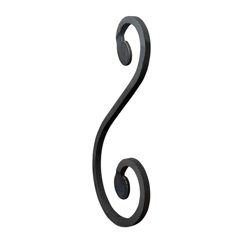 SC2 S Scroll 110 x 230mm 8x8mm Square Bar