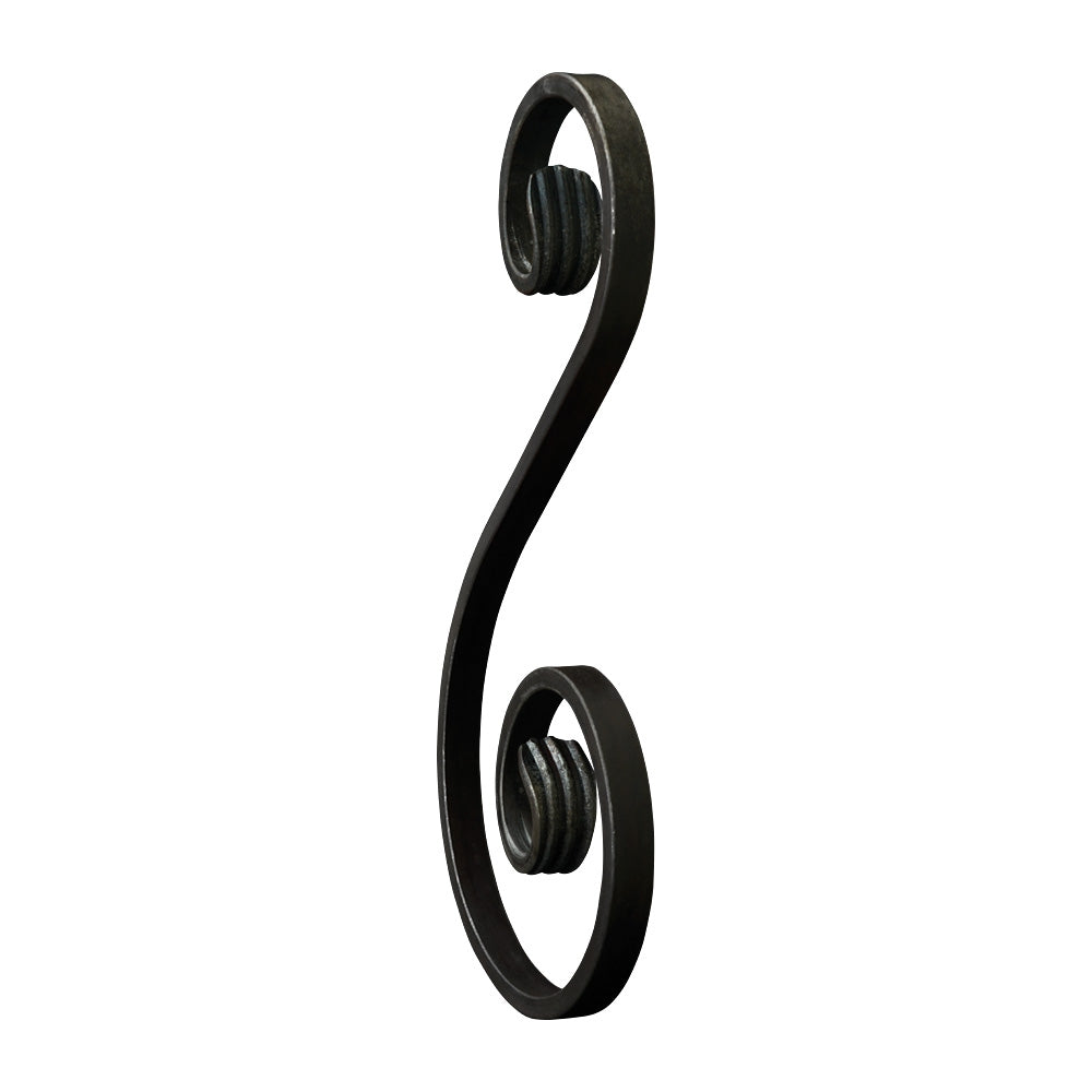 SC40 S Scroll 120 x 245mm 12x6mm Plain Flat Bar