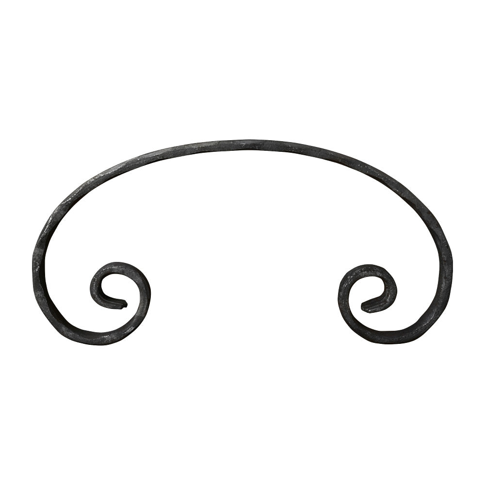 SC43H C Scroll 245 x 135mm 12x6mm Hammered Edge Bar