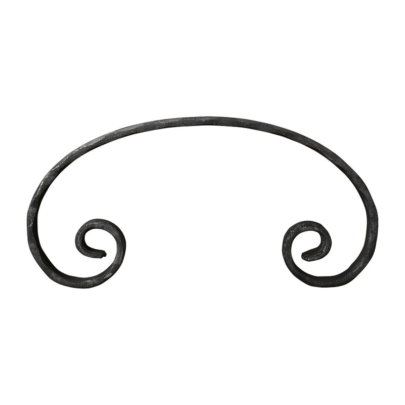 SC43H C Scroll 245 x 135mm 12x6mm Hammered Edge Bar
