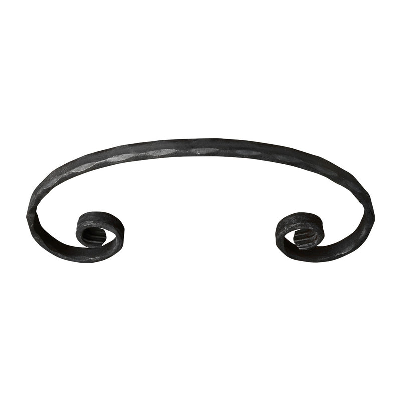 SC43H C Scroll 245 x 135mm 12x6mm Hammered Edge Bar