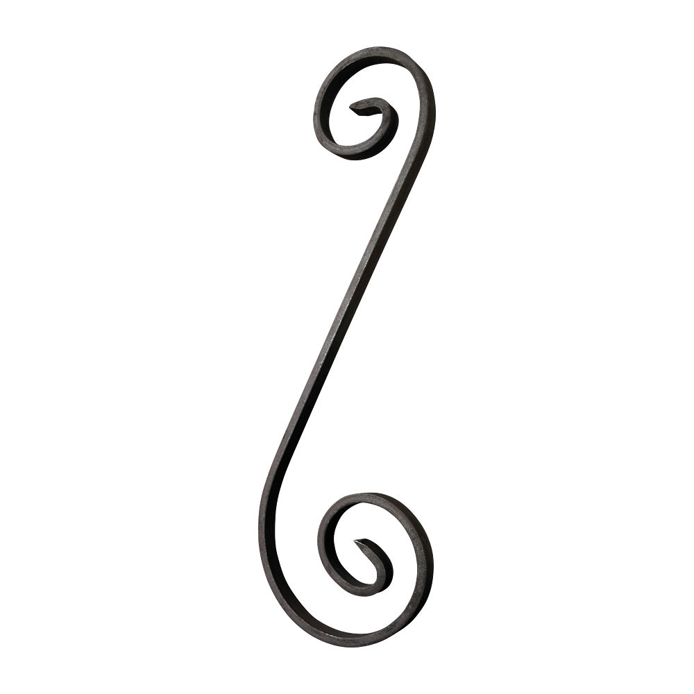 SC4 Uneven S Scroll 120 x 355mm 12x6mm Plain Flat Bar