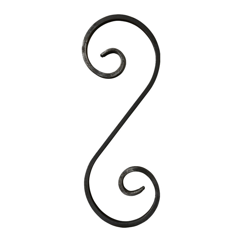 S Scroll 100 x 270mm 12x6mm Plain Flat Bar