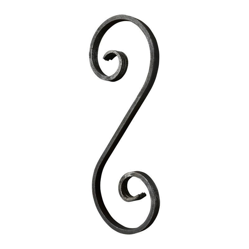 S Scroll 100 x 270mm 12x6mm Plain Flat Bar