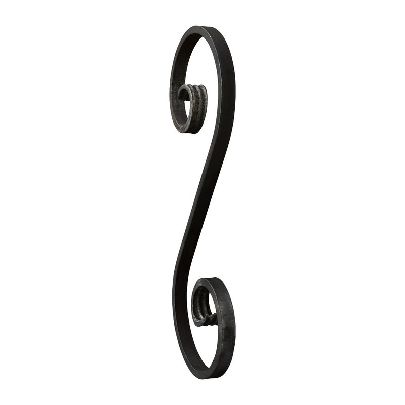 S Scroll 100 x 270mm 12x6mm Plain Flat Bar