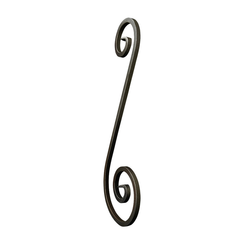 SC5 S Scroll 120 x 355mm 8x8mm Square Bar
