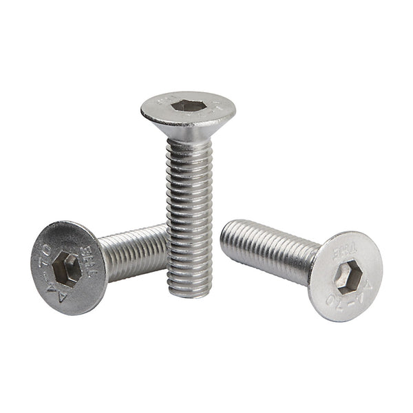 316 Stainless Steel Hexagon Countersunk Head Cap Screw M6 x 16mm DIN 7991