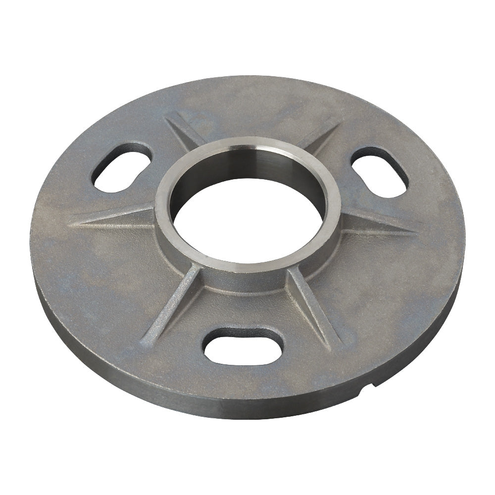 316 Post Base Plate 120mm Diameter To Suit 42.4mm Tube With Slotted Holes