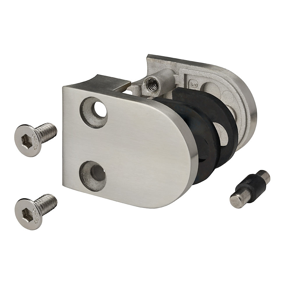 316 Stainless Steel D Type Glass Clamp 50 x 40 x 26mm To Suit 42.4mm Post