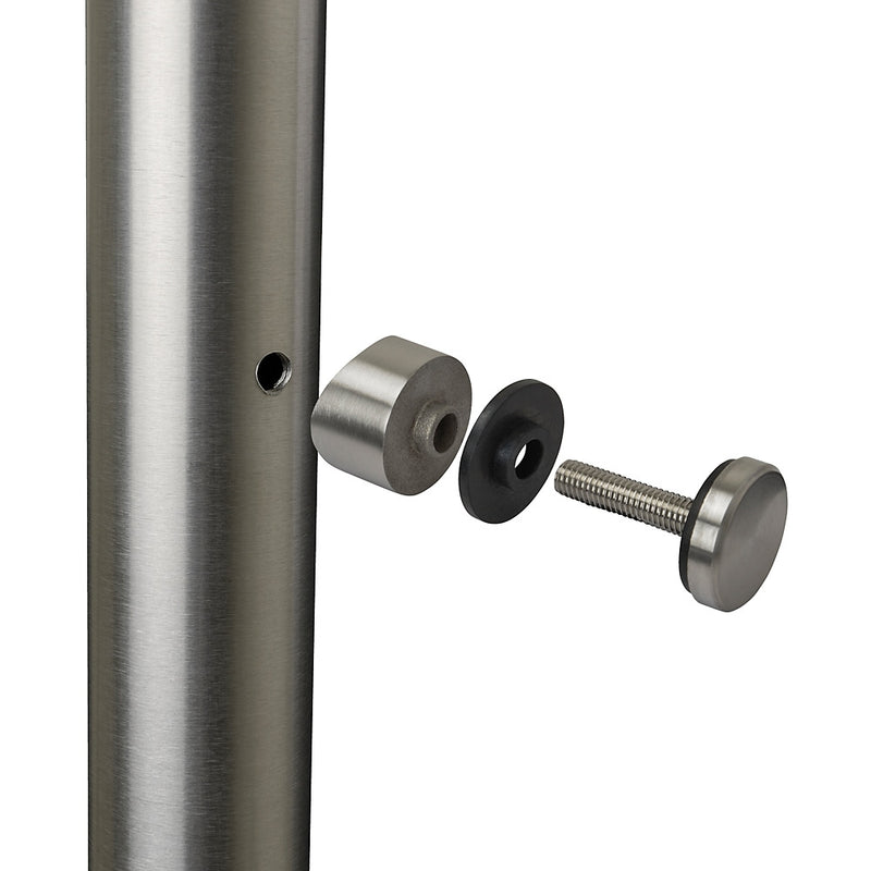 316 Stainless Steel 30mm Glass Holder To Suit 48.3mm Tube