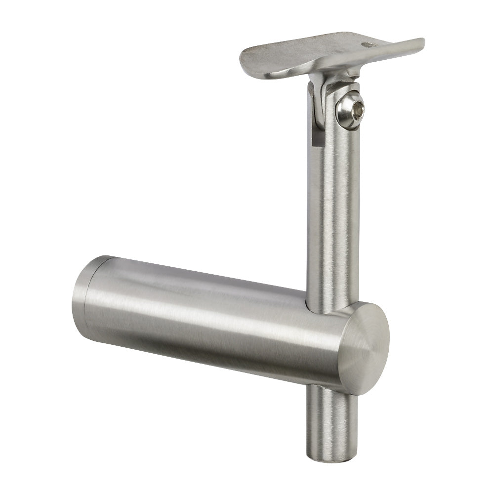 316 Stainless Steel Adjustable Handrail Tube Bracket To Suit Flat Post & 42.4mm Handrail