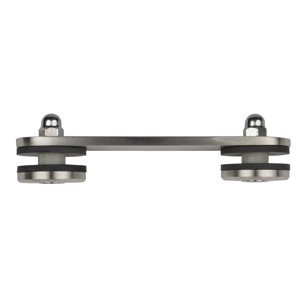 316 Stainless Steel Double Weld On Glass Clamp 160 x 40 x 6mm