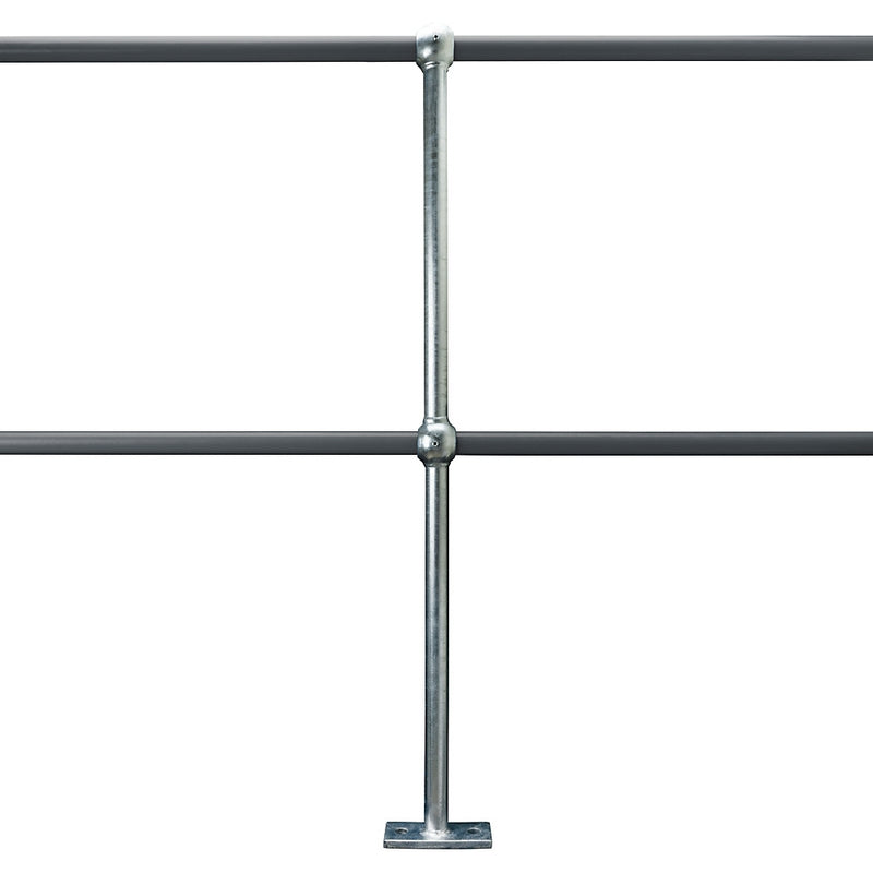 Galvanised Flat Base To Suit 34mm Tube 500mm Centres