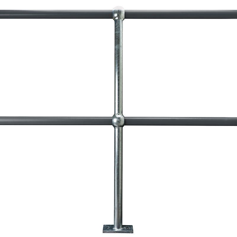 Flat Base Handrail Standard To Suit Galvanised 42.4mm Tube 500mm Centres