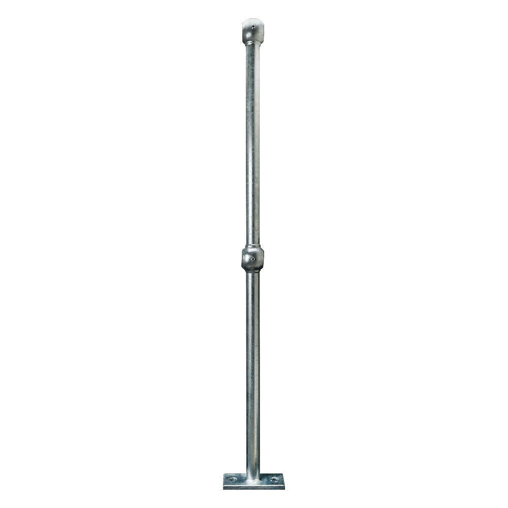 Flat Base Handrail Standard Galvanised To Suit 34mm Tube 500mm Centres