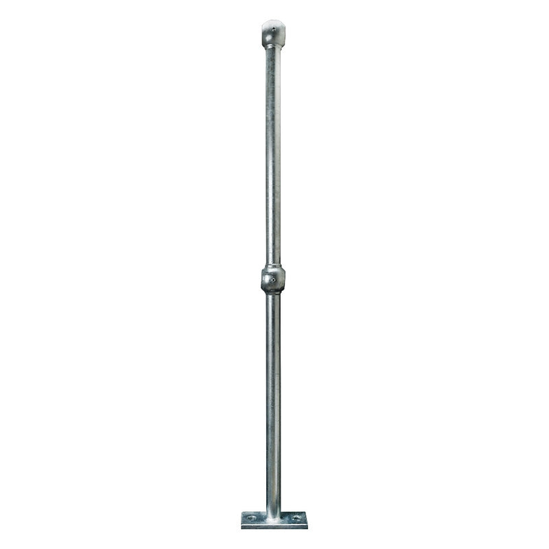Flat Base Handrail Standard Galvanised To Suit 34mm Tube 500mm Centres