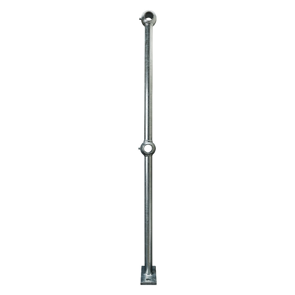 Flat Base Handrail Standard Galvanised To Suit 34mm Tube 500mm Centres