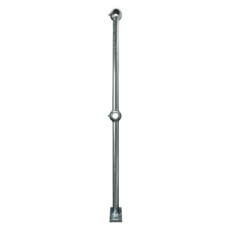 Flat Base Handrail Standard Galvanised To Suit 34mm Tube 500mm Centres