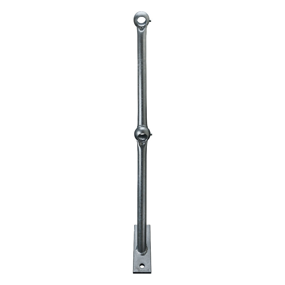 38° Rake Flat Base To Suit 34mm Tube 450mm Centres Galvanised