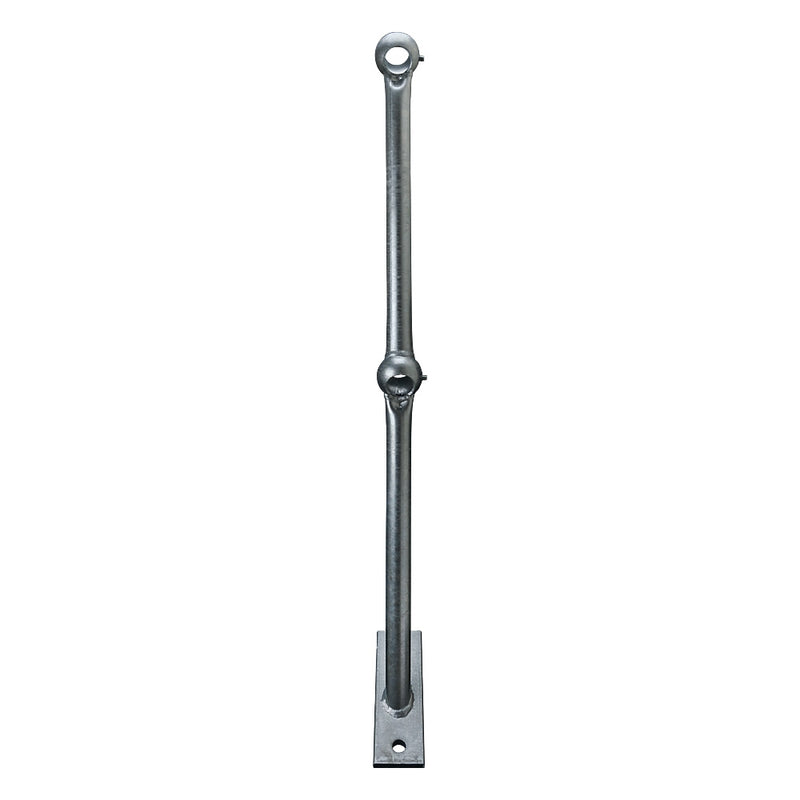 TSGR34 Galvanised 38° Rake Flat Base To Suit 34mm Tube 450mm Centres