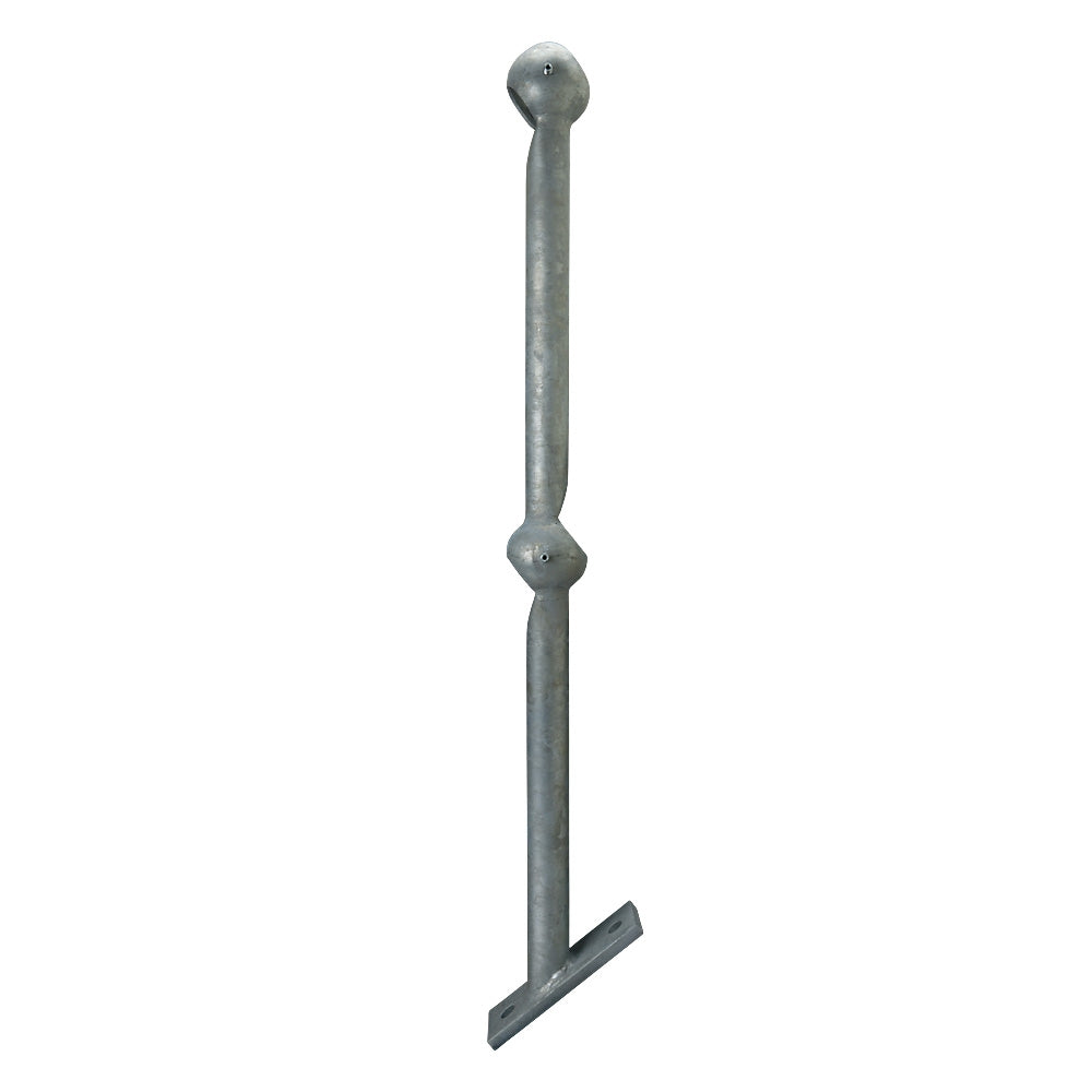 38° Rake Flat Base To Suit 42mm Tube 450mm Centres Galvanised