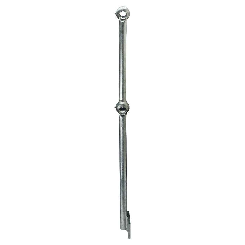 38° Rake Side Palm Left Hand Galvanised To Suit 34mm Tube 450mm Centres