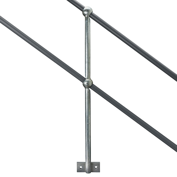 TSGRSP34L Galvanised 38° Rake Side Palm Left Hand To Suit 34mm Tube 450mm Centres
