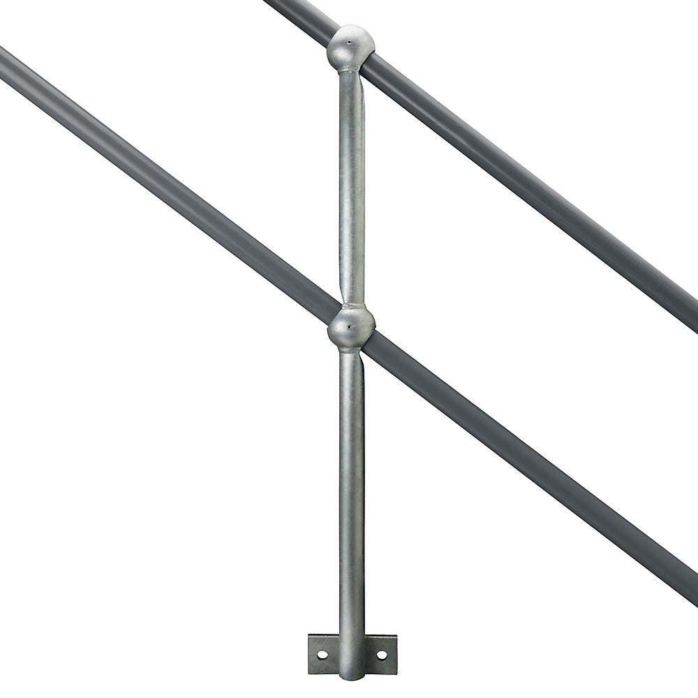 38° Rake Side Palm Left Hand Galvanised To Suit 42mm Tube 450mm Centre