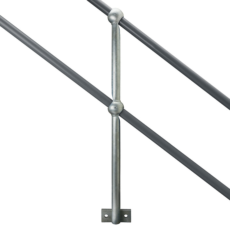 Galvanised 38° Rake Side Palm Left Hand To Suit 42mm Tube 450mm Centres