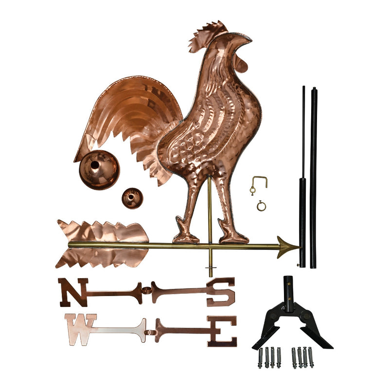 Aged Copper Cockerel Weather Vane