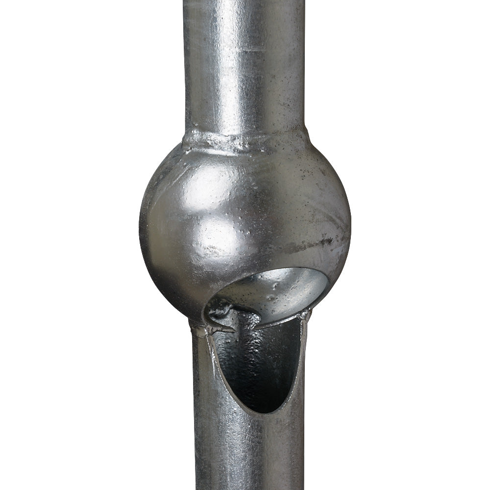 45 Deg Rake Side Palm Handrail Standard Galvanised Right Hand 42mm